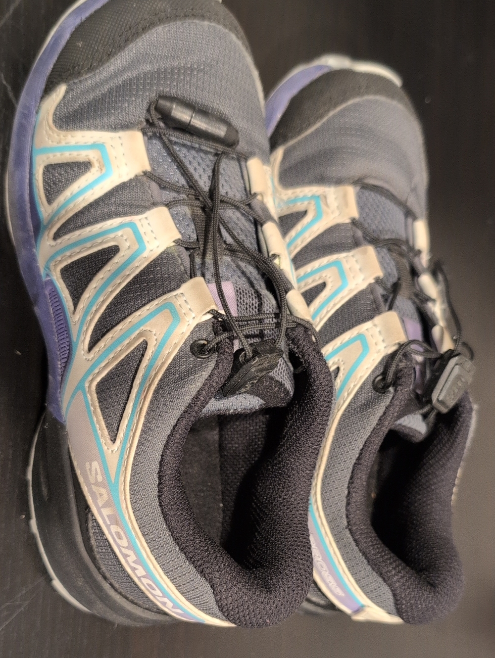 Salomon Kids Gray & Teal Trail Running Shoes 12K